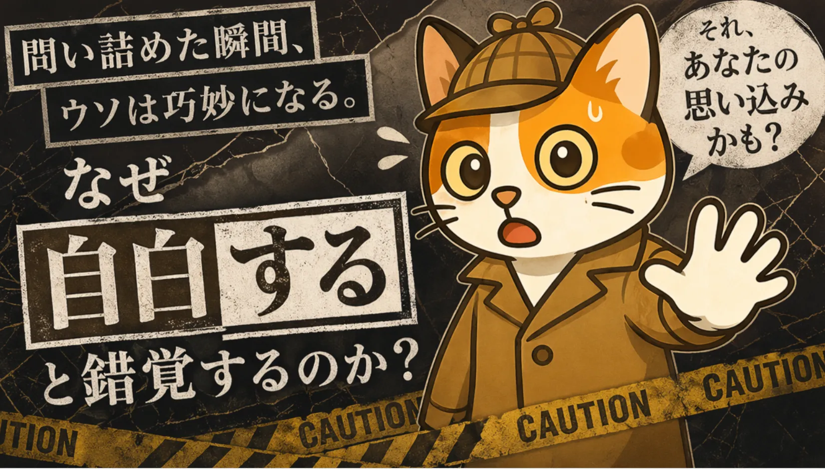 【心理分析】問い詰めると嘘は巧妙になる！？なぜ人は「問い詰めれば自白する」と錯覚するのか？探偵が教える潜在意識に刷り込まれた影響戦犯ランキング