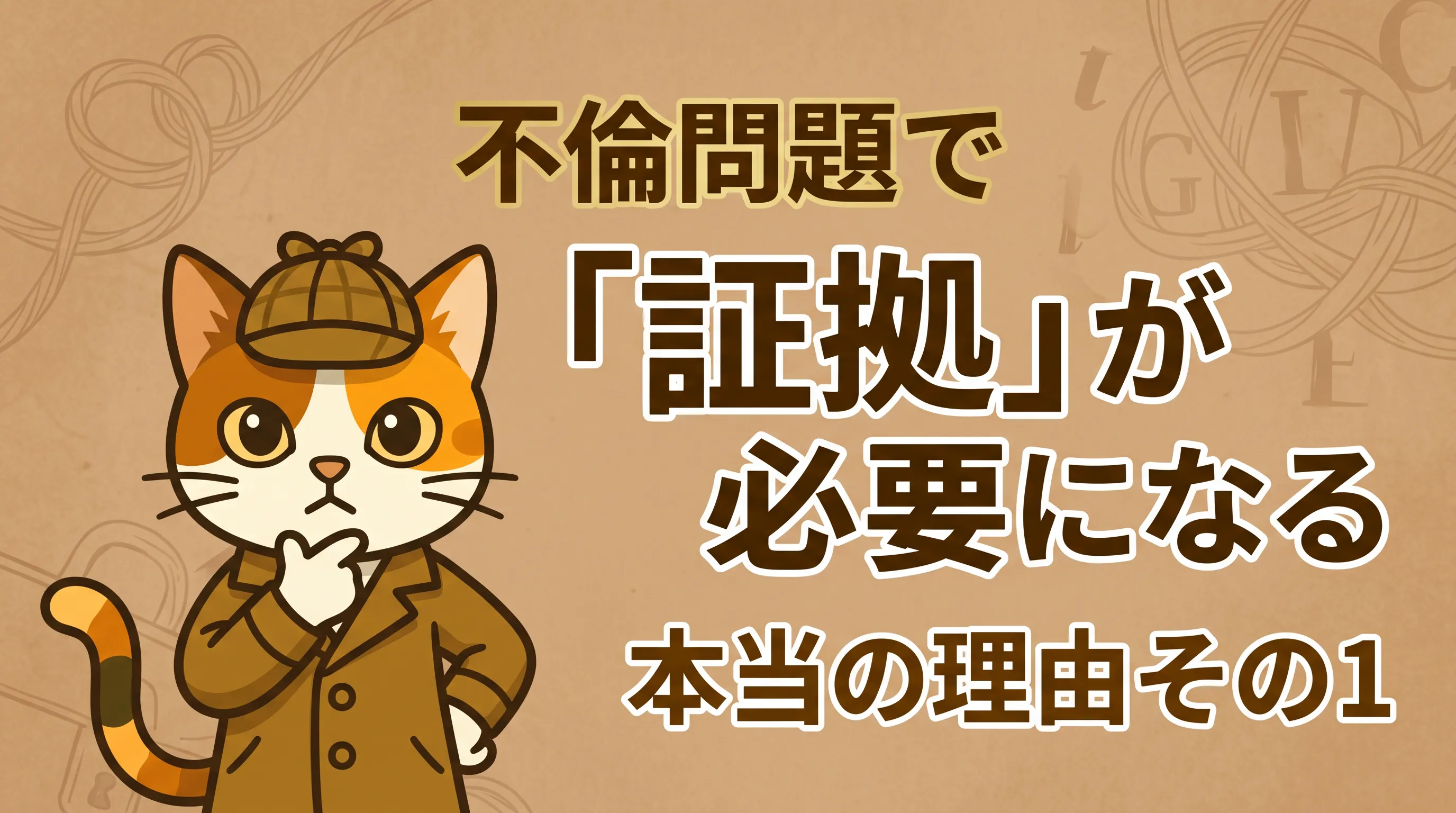 不倫問題で「証拠」が必要になる本当の理由その1