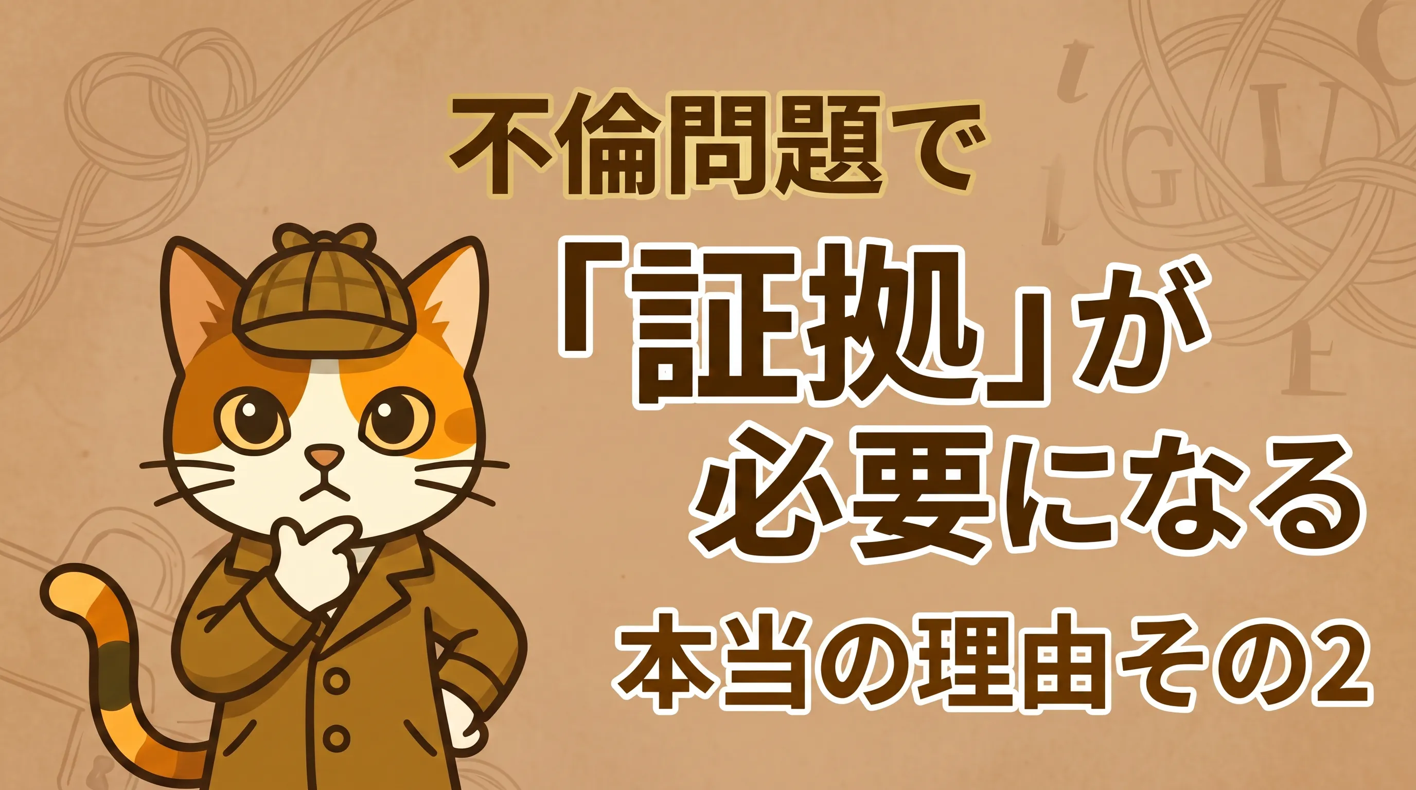 不倫問題で「証拠」が必要になる本当の理由その2